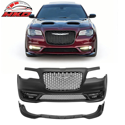 Wholesale For 15-23 Chrysler 300 300S Style Front Bumper Cover Fog Lights Gloss Grille/Lip