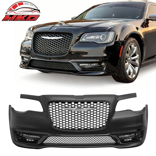Wholesale 15-23 Chrysler 300 300S Style Front Bumper Cover w/ Fog Lights Gloss Grille