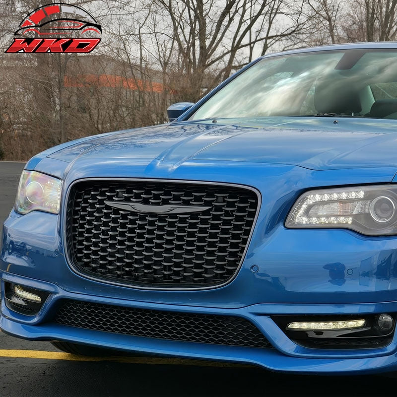 Fits 15-23 Chrysler 300 300S Sport Style Front Mesh Upper Grille ABS Matte Black