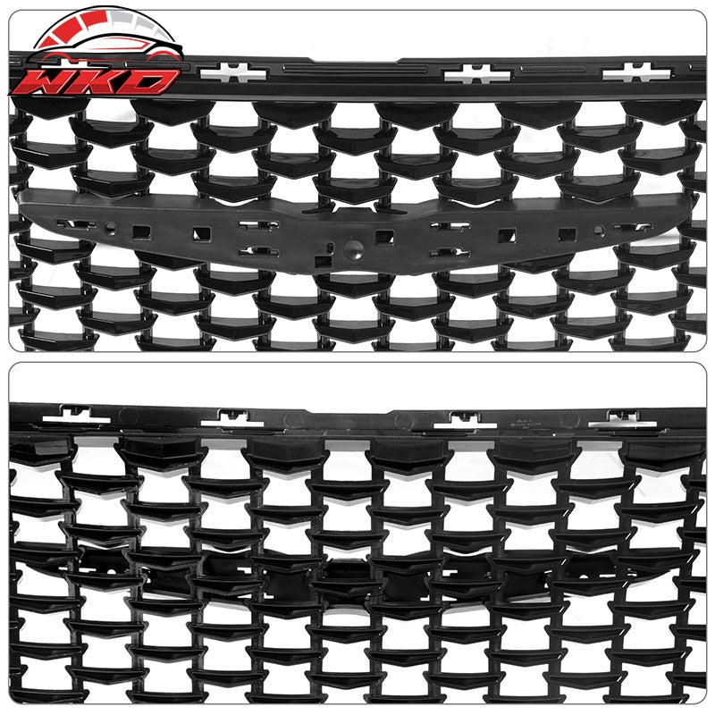 For 15-23 Chrysler 300 300S Sport Gloss Black Upper Grille + SRT PP Lower Grille
