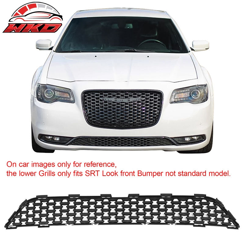 Fits 15-23 Chrysler 300 4DR 300S Sport Front Bumper Lower Grille PP Matte Black