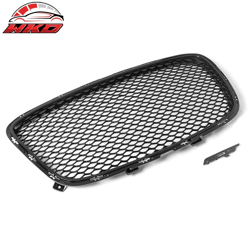 Fits 15-23 Chrysler 300 4DR SRT Style Front Bumper Upper Grille ABS Gloss Black