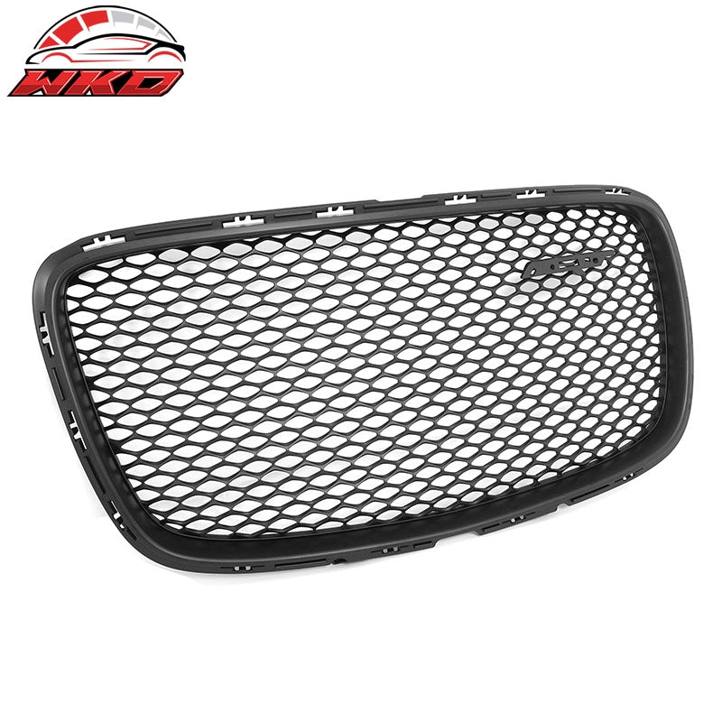 Fits 15-23 Chrysler 300 4DR SRT Style Front Bumper Upper Grille ABS Matte Black