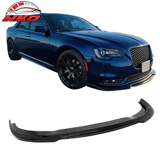 Wholesale 15-23 Chrysler 300 Base IKON PP Front Bumper Lip Chin Spoiler Gloss Black - Wikond Auto