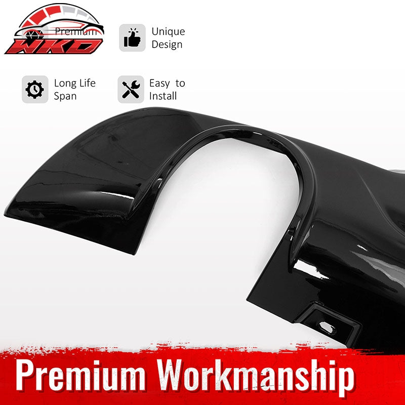 Fits 15-23 Chrysler 300 Base SRT C Style Rear Bumper Lip Diffuser PP Gloss Black