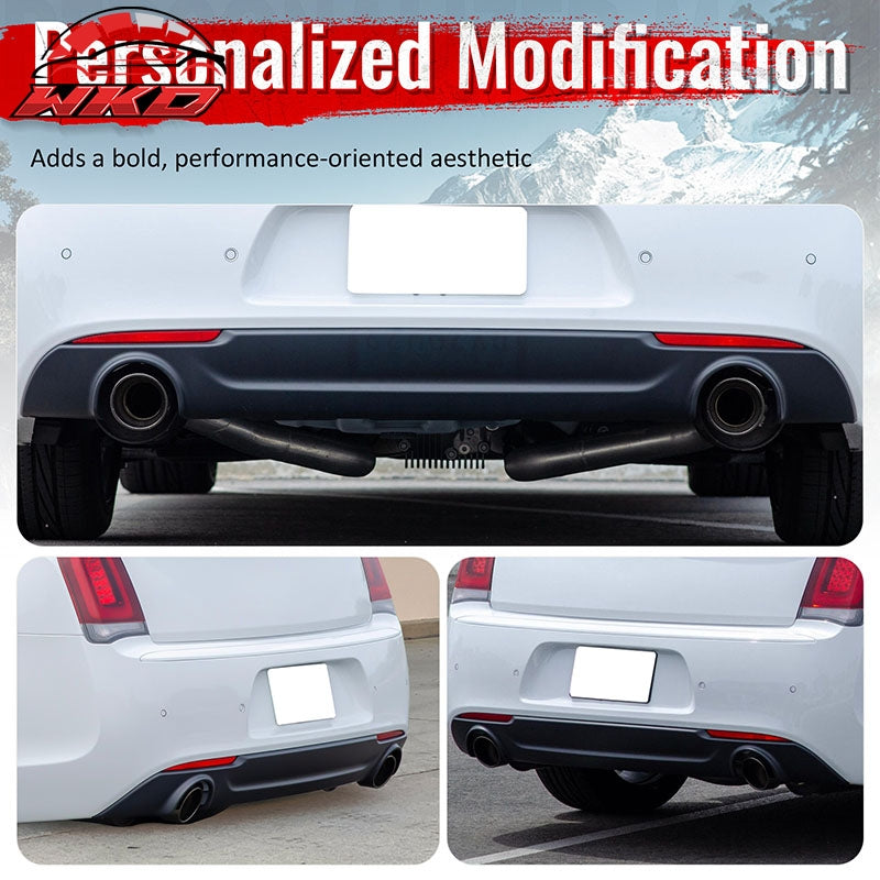 Fits 15-23 Chrysler 300 Base SRT C Style Rear Bumper Lip Diffuser PP Gloss Black