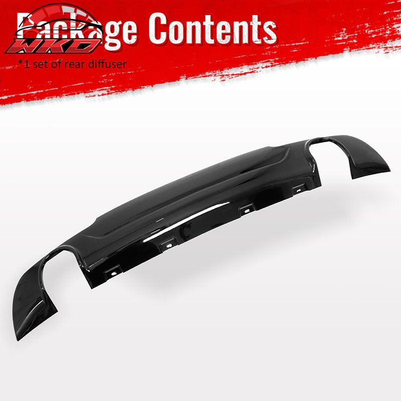 Fits 15-23 Chrysler 300 Base SRT C Style Rear Bumper Lip Diffuser PP Gloss Black