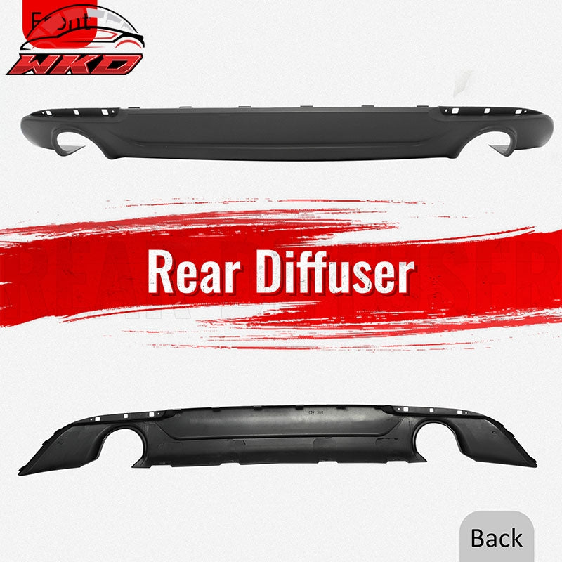 Fits 15-23 Chrysler 300 Base SRT C Style Rear Bumper Lip Diffuser PP Matte Black