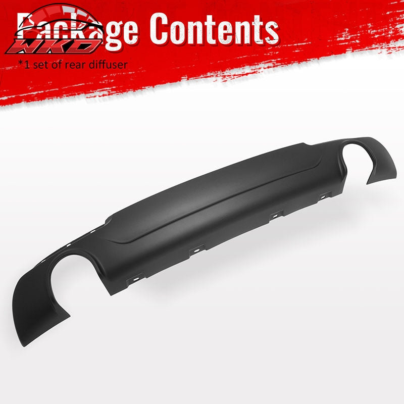 Fits 15-23 Chrysler 300 Base SRT C Style Rear Bumper Lip Diffuser PP Matte Black