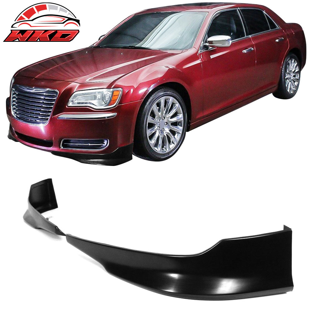 Fits 11-14 Chrysler 300 IKON Style 2PCS Front Bumper Lip Spoiler Splitters PU