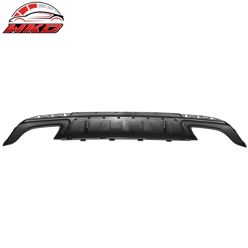 Fits 15-23 Chrysler 300 IKON V2 Style 2PCS Rear Bumper Diffuser PP Gloss Black