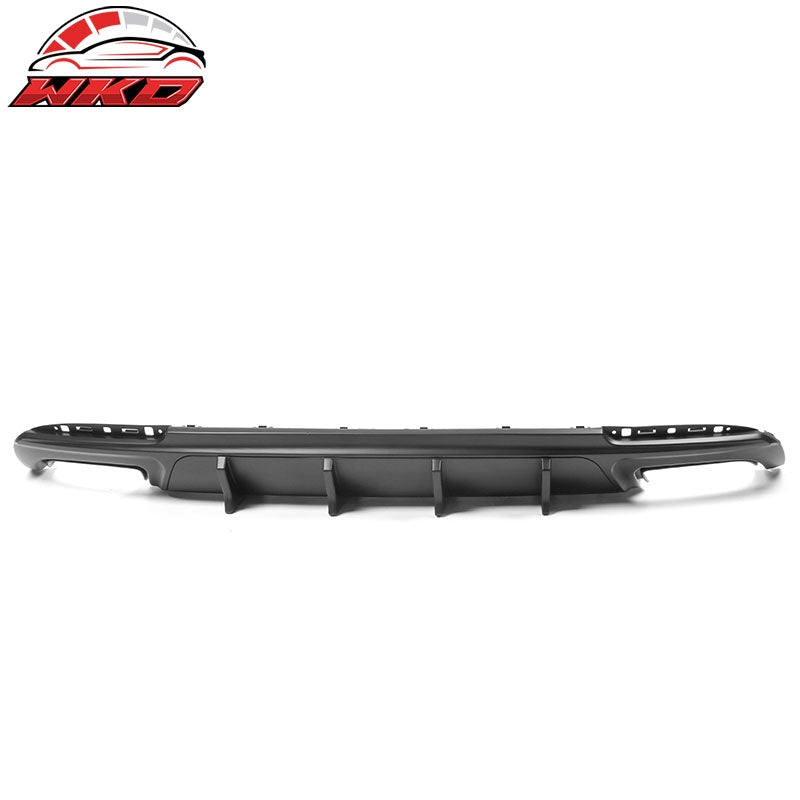 Fits 15-23 Chrysler 300 IKON V2 Style 2PCS Rear Bumper Diffuser PP Matte Black