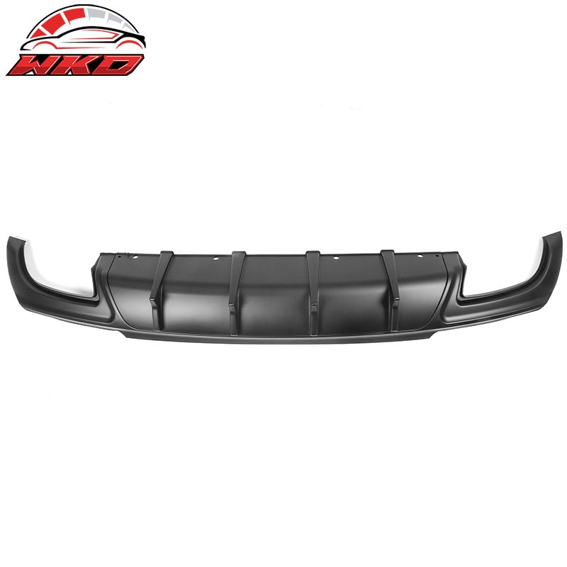 Fits 15-23 Chrysler 300 IKON V2 Style 2PCS Rear Bumper Diffuser PP Matte Black