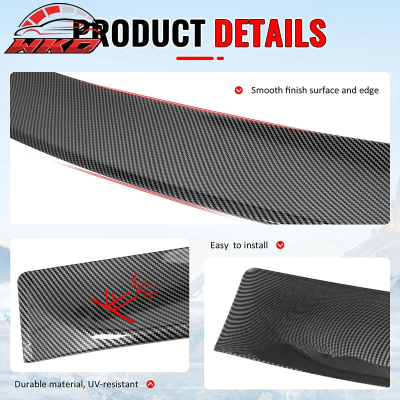 For 11-23 Chrysler 300 Rear Window Roof Spoiler Carbon Fiber Print Visor ABS Lip
