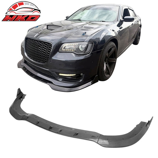 Wholesale For 15-23 Chrysler 300 SRT Style ABS Front Bumper Lip Spoiler Carbon Fiber Print - Wikond Auto