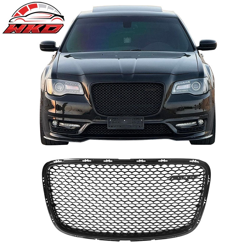 Wholesale 15-23 Chrysler 300 SRT Style Front Bumper Upper + Lower Grilles Gloss Black - Wikond Auto