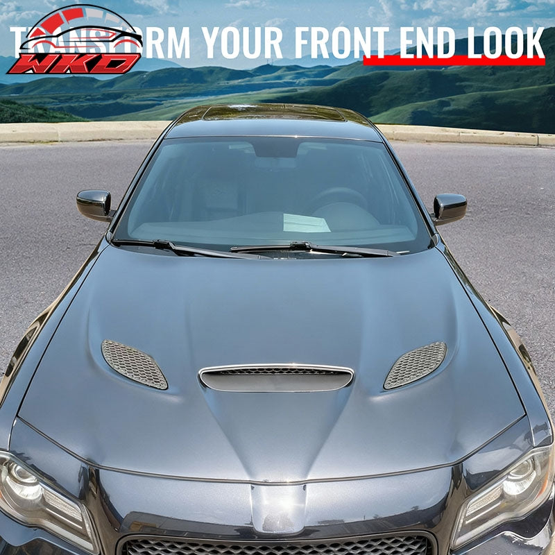 For 11-23 Chrysler 300 SRT Hellcat Style Cowl Vented Extractor Front Bumper Hood