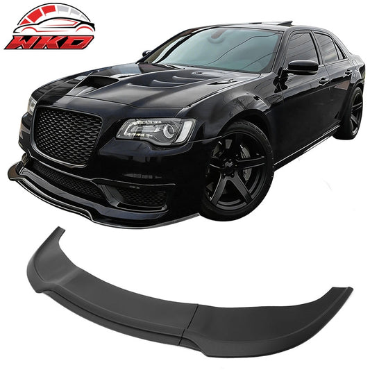 Wholesale 15-23 Chrysler 300 SRT IKON PP Front Bumper Lip Chin Spoiler Matte Black - Wikond Auto