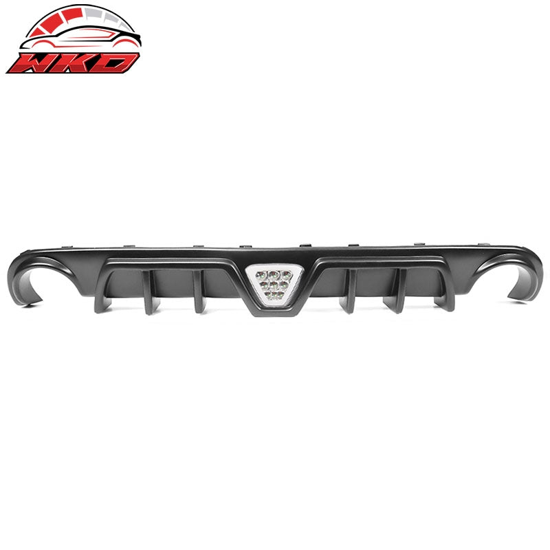 Fits 12-14 Chrysler 300 SRT Shark Fin Rear Diffuser Lip with Clear LED Light