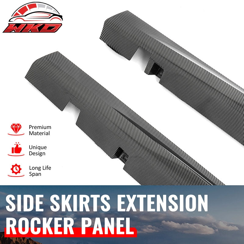 Wholesale 11-23 Chrysler 300 SRT Side Skirt Extension Molding Lip Carbon Fiber Print - Wikond Auto
