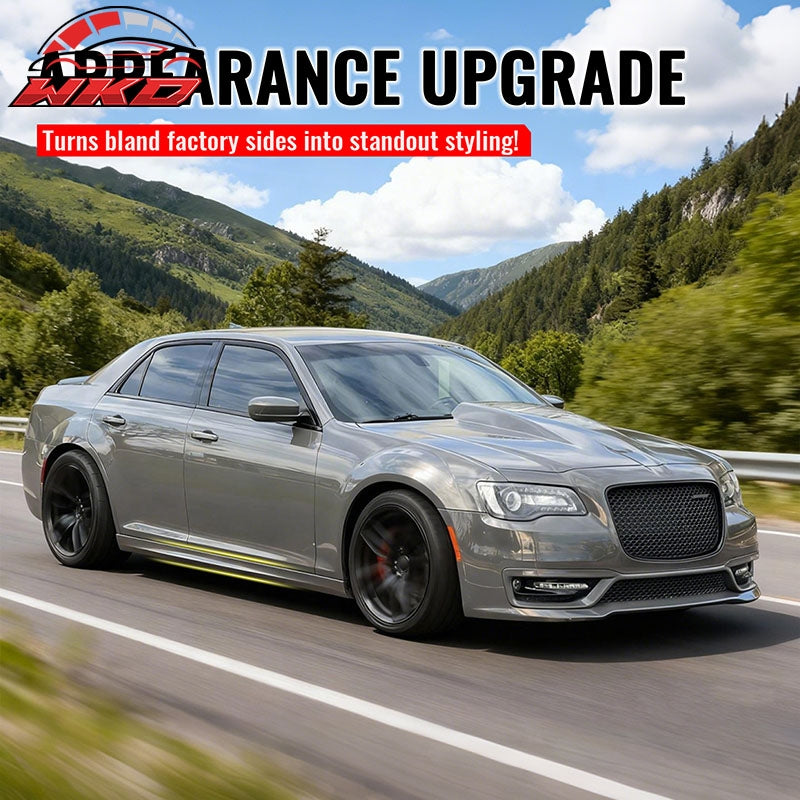 Wholesale 11-23 Chrysler 300 SRT Side Skirt Extension Molding Lip Carbon Fiber Print - Wikond Auto