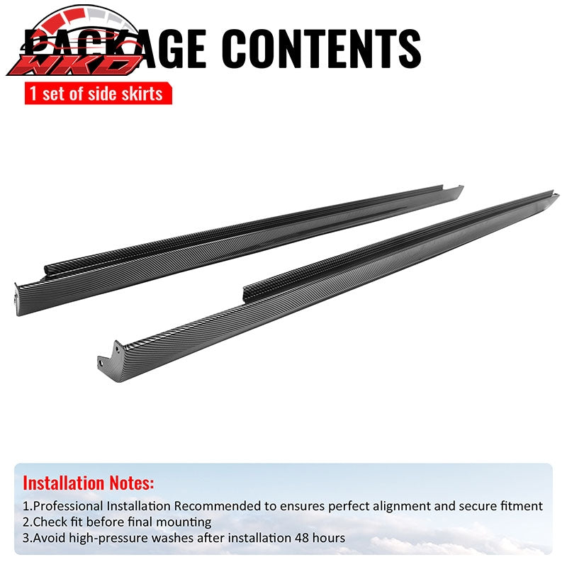 Wholesale 11-23 Chrysler 300 SRT Side Skirt Extension Molding Lip Carbon Fiber Print - Wikond Auto