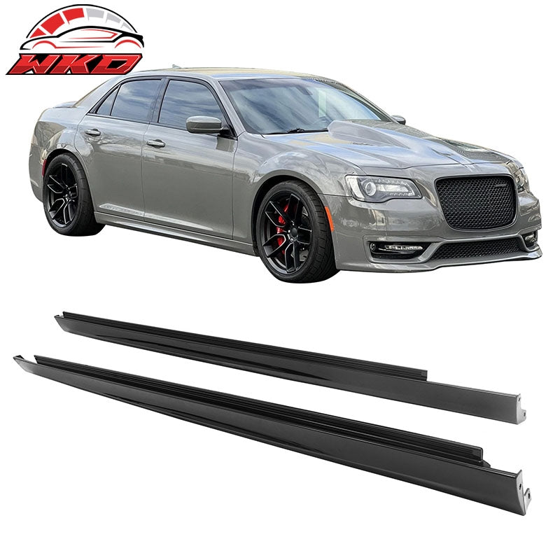 Wholesale For 11-23 Chrysler 300 SRT Style Side Skirt Extension Molding Lip PP Gloss Black - Wikond Auto