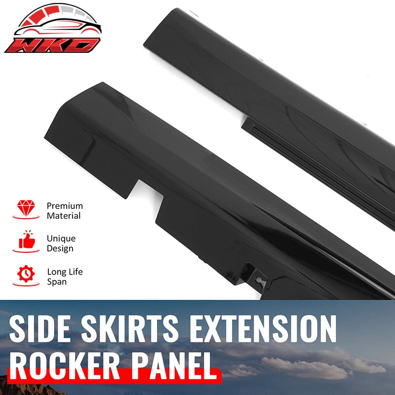 Wholesale For 11-23 Chrysler 300 SRT Style Side Skirt Extension Molding Lip PP Gloss Black - Wikond Auto