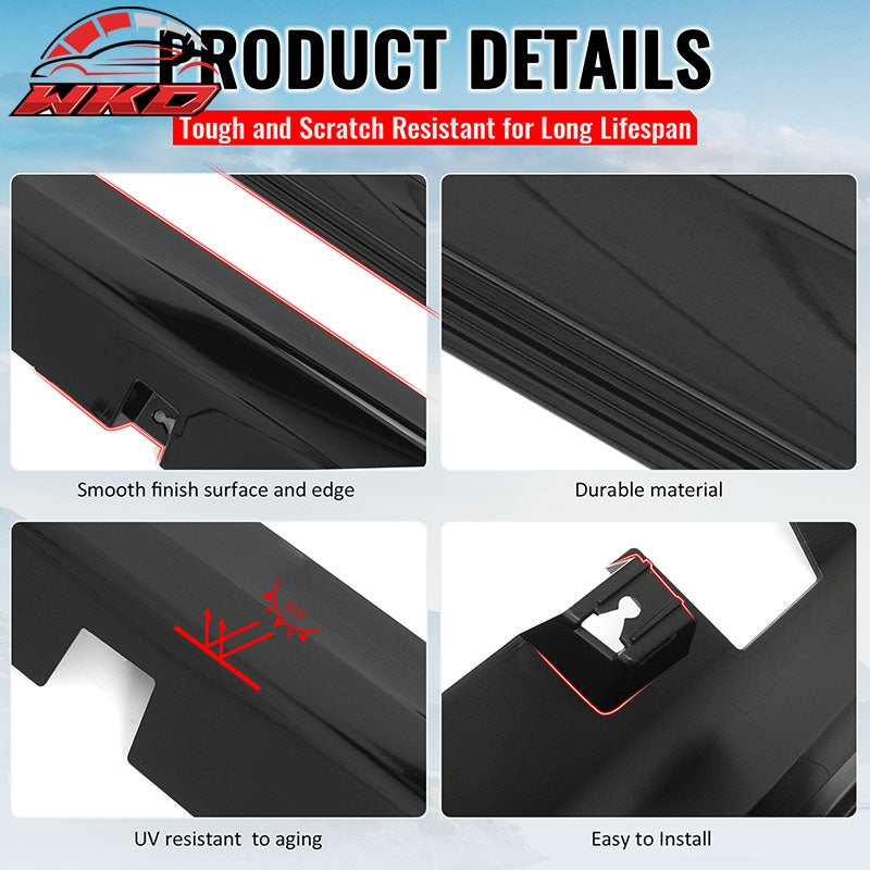 Wholesale For 11-23 Chrysler 300 SRT Style Side Skirt Extension Molding Lip PP Gloss Black - Wikond Auto