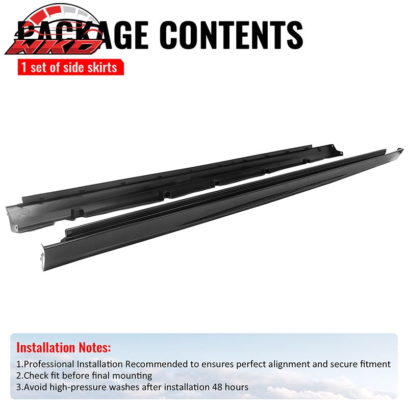 Wholesale For 11-23 Chrysler 300 SRT Style Side Skirt Extension Molding Lip PP Gloss Black - Wikond Auto