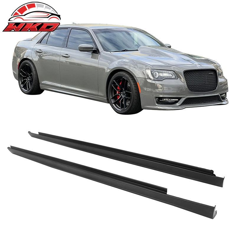 Wholesale For 11-23 Chrysler 300 SRT Style Side Skirt Extension Molding Lip PP Matte Black - Wikond Auto