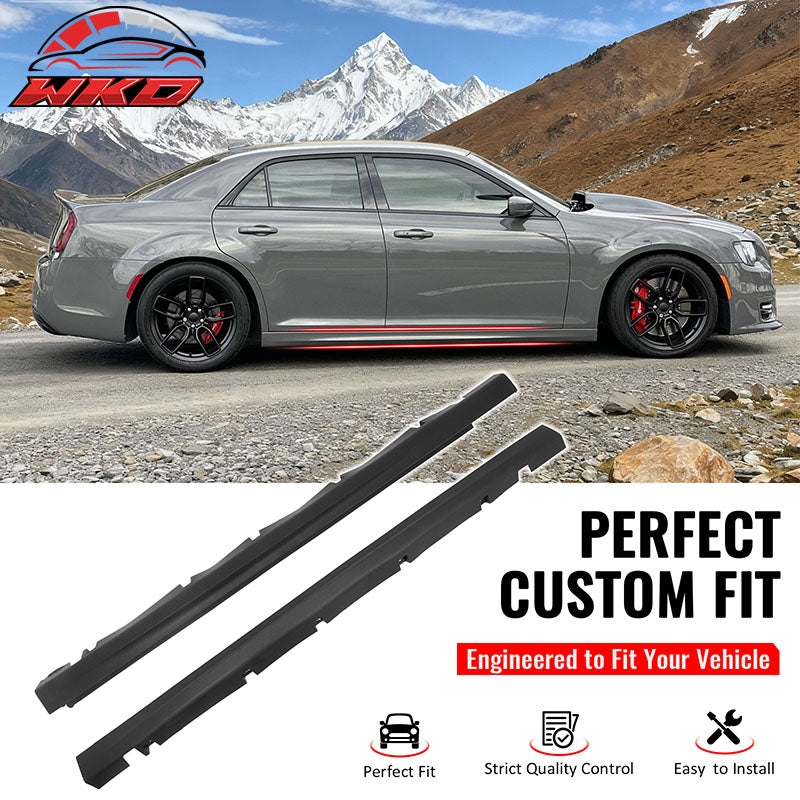 Wholesale For 11-23 Chrysler 300 SRT Style Side Skirt Extension Molding Lip PP Matte Black - Wikond Auto