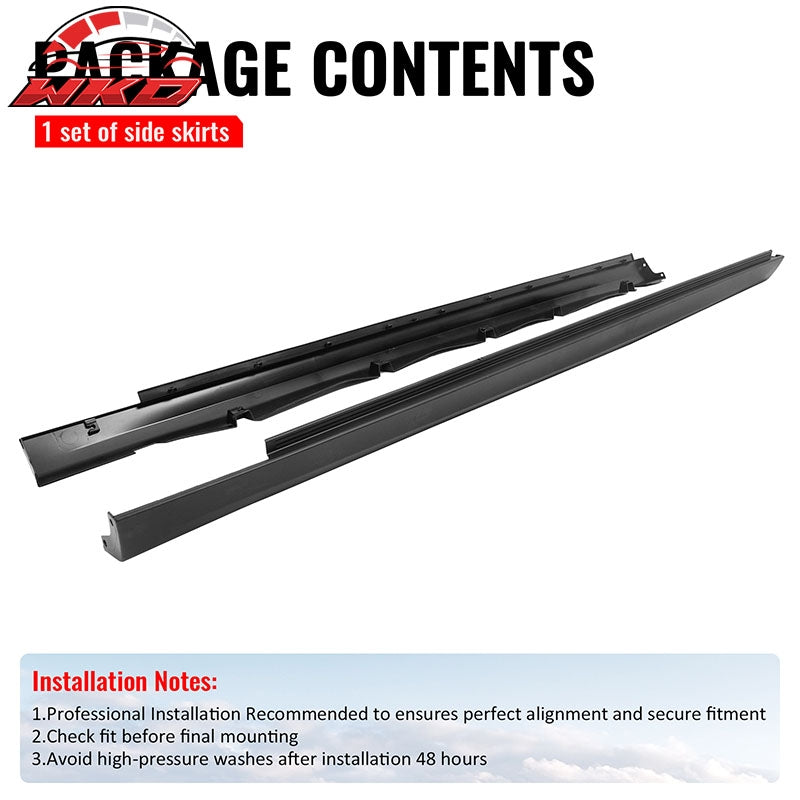 Wholesale For 11-23 Chrysler 300 SRT Style Side Skirt Extension Molding Lip PP Matte Black - Wikond Auto