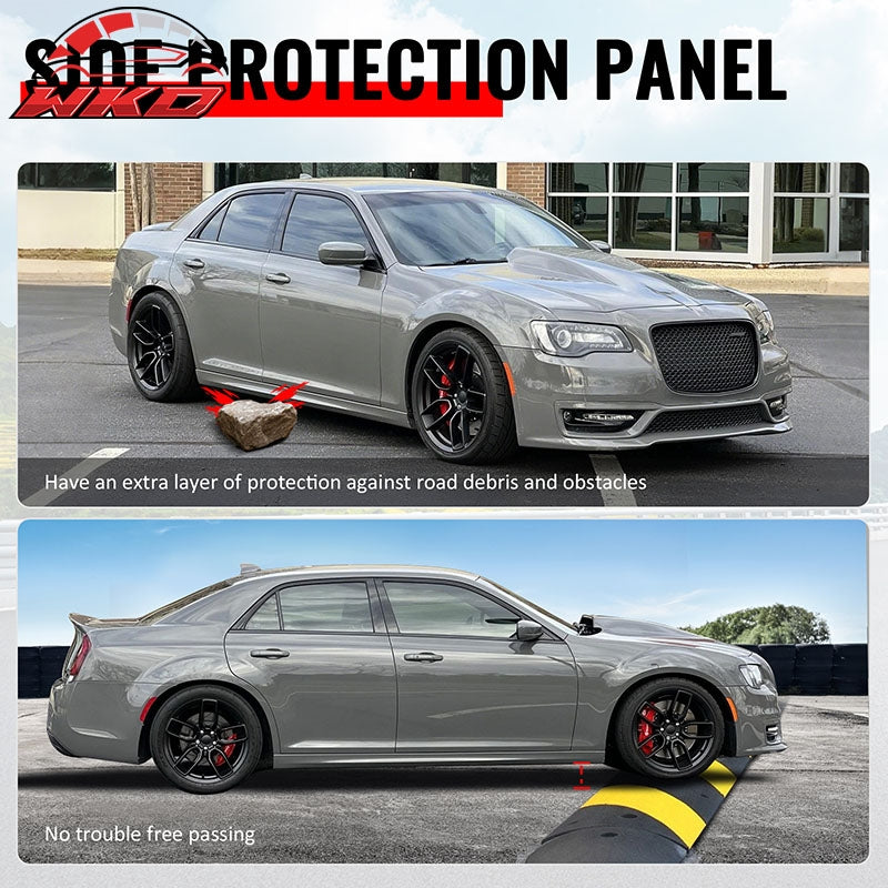 Wholesale For 11-23 Chrysler 300 SRT Style Side Skirt Extension Molding Lip PP Matte Black - Wikond Auto