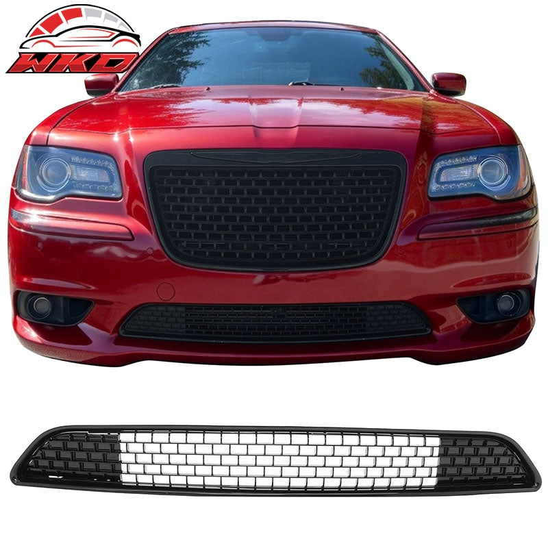 Wholesale 11-14 Chrysler 300 SRT8 Bumper Lower Grille Gloss Black ABS - SRT8 Style