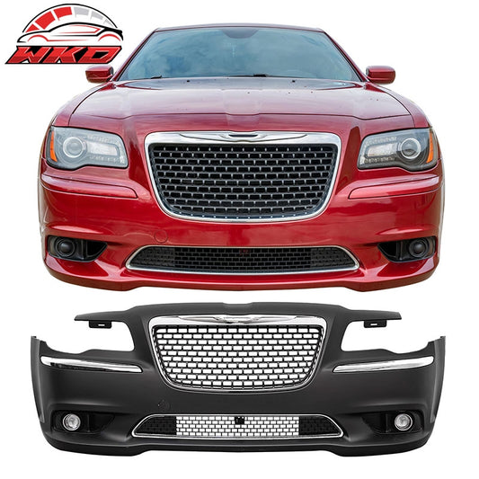 Wholesale 11-14 Chrysler 300 SRT8 Style Front Bumper w/ Chrome& Gloss Black Grille - Wikond Auto