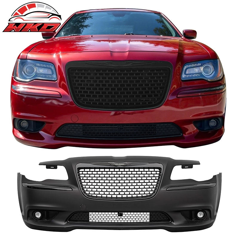 Wholesale For 11-14 Chrysler 300 SRT8 Style Front Bumper w/ Gloss Black Grilles Fog Lights