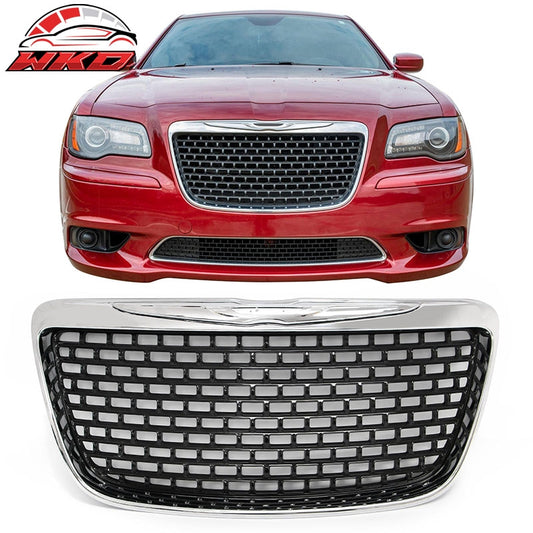 Wholesale 11-14 Chrysler 300 SRT8 Style Front Upper Grille Chrome& Gloss Black ABS