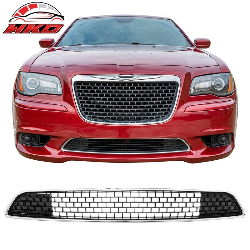 Wholesale 11-14 Chrysler 300 SRT8 Lower Grille Chrome& Gloss Black ABS - SRT8 Style