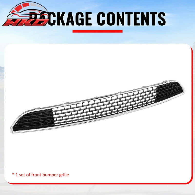 Fits 11-14 Chrysler 300 SRT8 Lower Grille Chrome& Gloss Black ABS - SRT8 Style