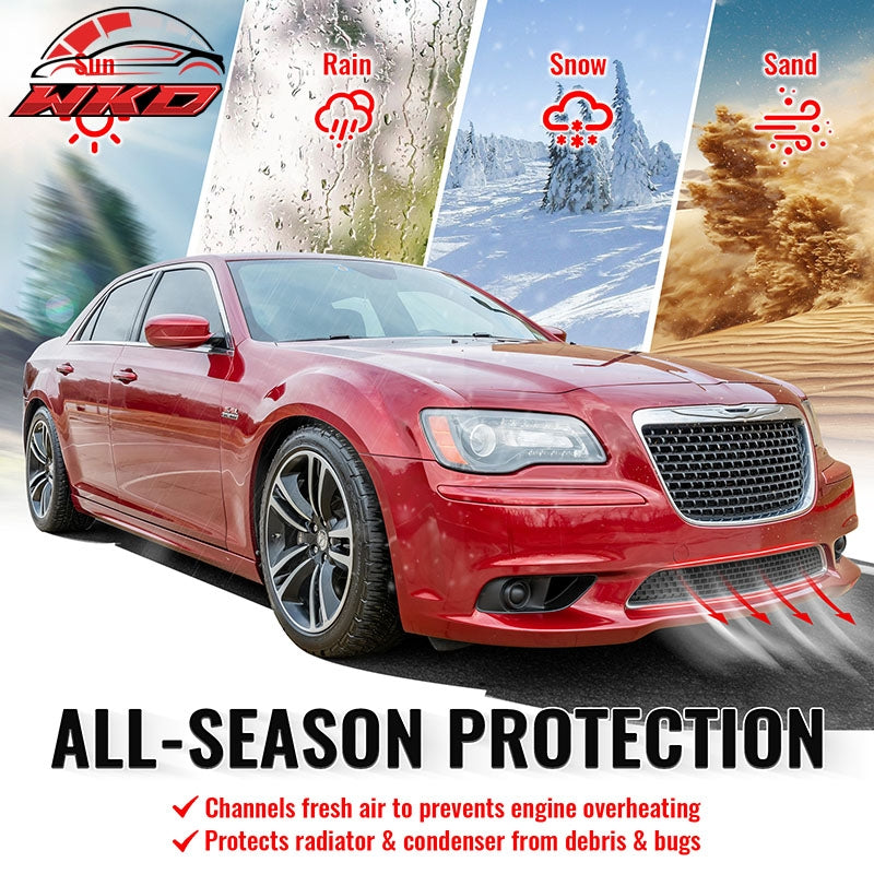Fits 11-14 Chrysler 300 SRT8 Lower Grille Chrome& Gloss Black ABS - SRT8 Style