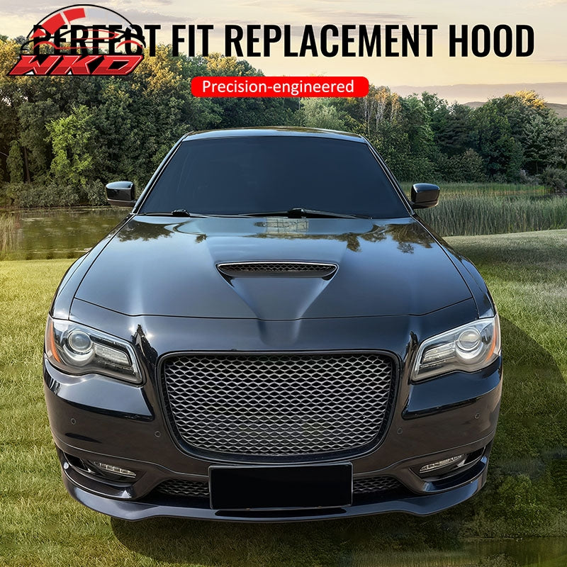 Fits 11-23 Chrysler 300 Sedan SRT Style Cowl Vented Extractor Front Bumper Hood