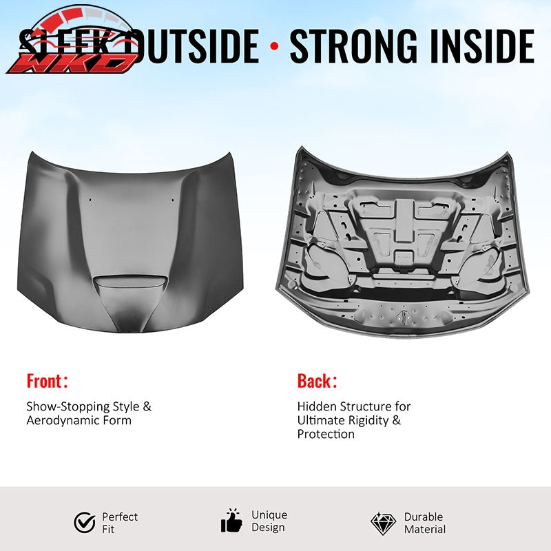 Fits 11-23 Chrysler 300 Sedan SRT Style Cowl Vented Extractor Front Bumper Hood
