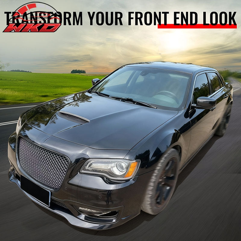 Fits 11-23 Chrysler 300 Sedan SRT Style Cowl Vented Extractor Front Bumper Hood