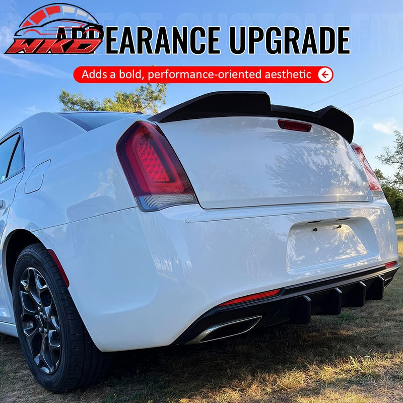 Wholesale 11-23 Chrysler 300 Sedan Trunk Spoiler Matte Black M Style Rear Wing ABS - Wikond Auto