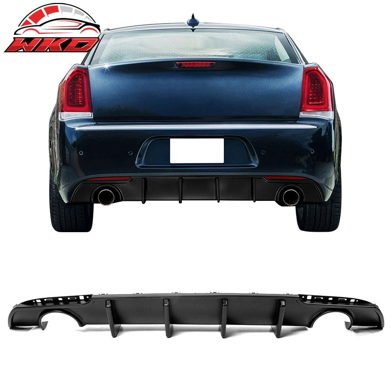 Wholesale 15-23 Chrysler 300 Shark Fin Style Rear Bumper Lip Diffuser PP Matte Black