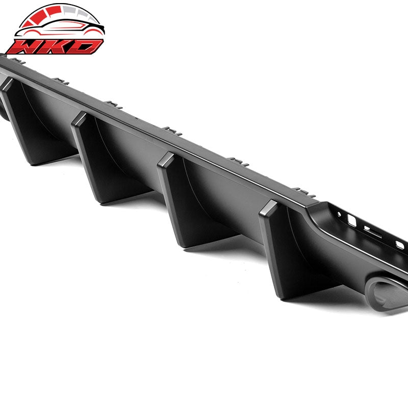 Fits 15-23 Chrysler 300 Shark Fin Style Rear Bumper Lip Diffuser PP Matte Black