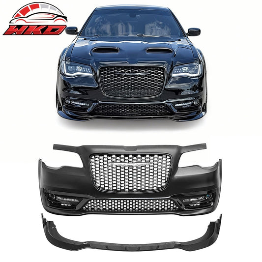 Wholesale For 15-23 Chrysler 300 Sport Style Front Bumper Cover Fog Light Gloss Grille/Lip