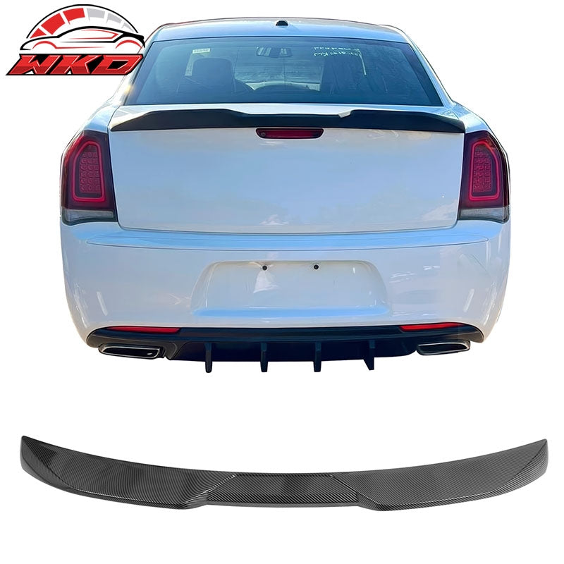 Wholesale 11-23 Chrysler 300 Trunk Spoiler Carbon Fiber Print M Style Rear Wing ABS - Wikond Auto
