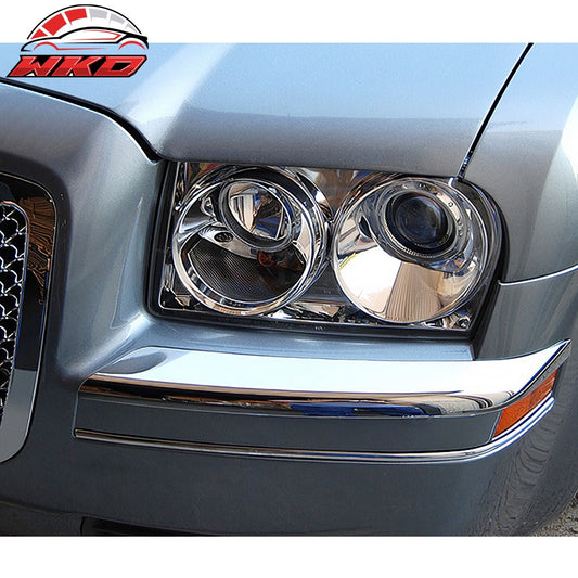 Wholesale 05-10 Chrysler 300 2PCS Front Upper Bumper Corner Pad Cover Trim ABS Chrome